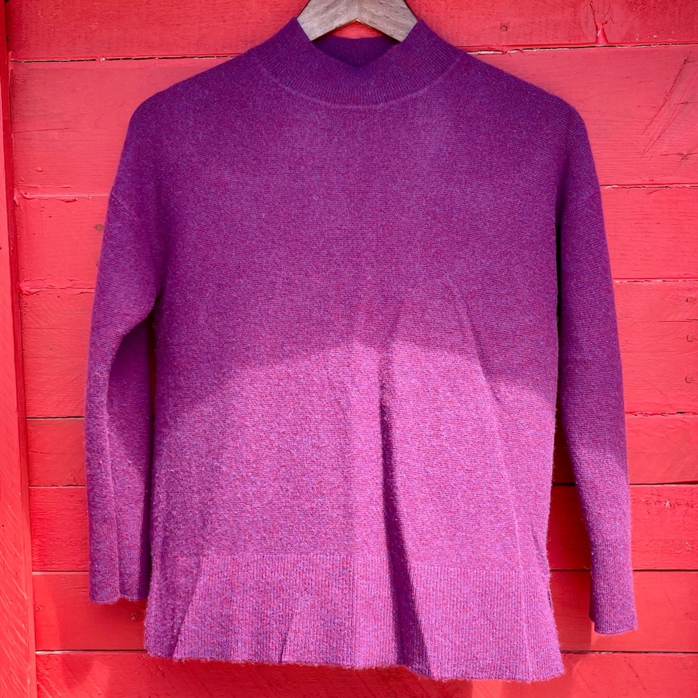 LL Bean cashmere purple turtle neck sweater
